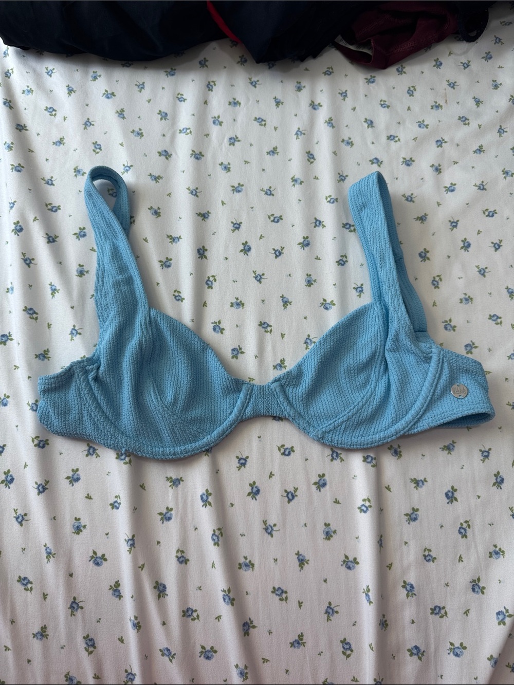 Billabong Textured Underwire Bikini Top | Light Blue | Women’s Small